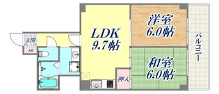 パレス大開通【1階】の間取り