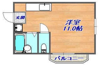 ファミネス芦屋【2階】の間取り