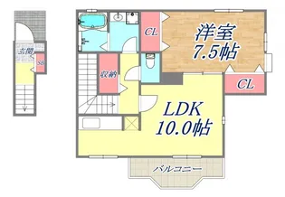 プチメゾン山手【2階】の間取り