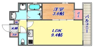 シンキューブワン【4階】の間取り