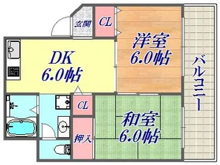 神戸湊アパートメント【3階】の間取り