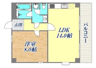 アーバンコモード新長田【4階】の間取り