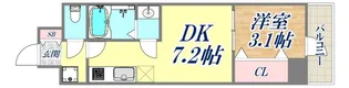 1DKの間取り画像