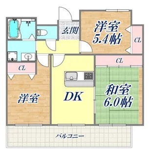 オーシャンビュー御影【4階】の間取り