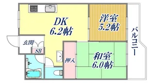 バッハレジデンス芦屋ウエスト【7階】の間取り