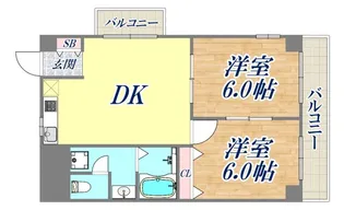 カンタル御影【6階】の間取り