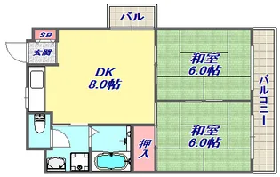 カンタル御影【5階】の間取り