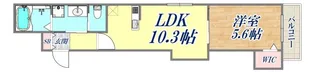 HEBEL BLUME新神戸【2階】の間取り