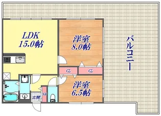 リーガル新神戸パークサイド【7階】の間取り