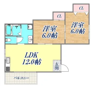 サンハイツコウベ【4階】の間取り