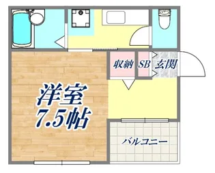 メゾンドエム【1階】の間取り