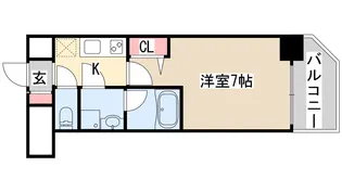 ファーストレジデンス三宮EAST【5階】の間取り
