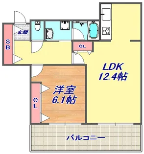 ワコーレ神戸灘タワー【10階】の間取り