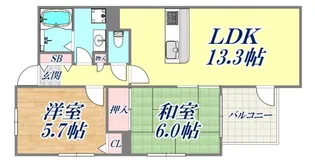 フォルム甲南町【4階】の間取り