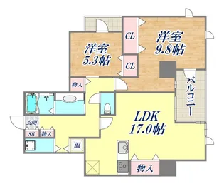 新神戸アパートメント【2階】の間取り