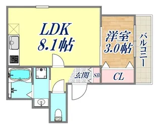 ジーメゾン垂水オアシエ【1階】の間取り