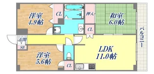 フィール神戸【1階】の間取り