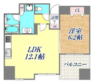 ドルフブランシュ・ブルー【6階】の間取り
