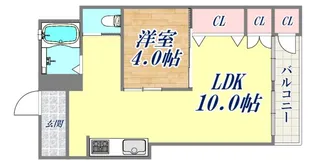 湊川センタービル B棟【6階】の間取り