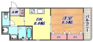 アルユータ六甲道【1階】の間取り