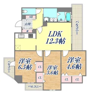 ローレル須磨シーサイドビュー【10階】の間取り