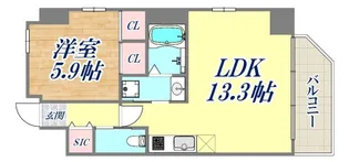 プレジオ日暮通【9階】の間取り