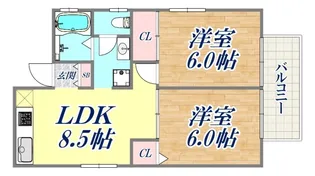 ティーズ潮見台【1階】の間取り