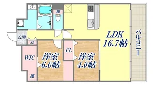 エクセルハイム東灘【2階】の間取り