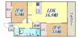 エクセルハイム東灘【2階】の間取り