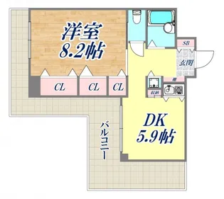 ブルームライフ兵庫【10階】の間取り