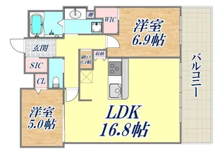 ベイシティタワーズ神戸WEST【25階】の間取り
