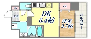 プレサンス神戸水木通ルミエス【5階】の間取り