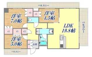 ワコーレ神戸みなと元町【3階】の間取り