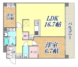 ベイシティタワーズ神戸WEST【27階】の間取り