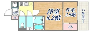 アドバンス三宮ラシュレ【5階】の間取り