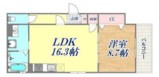 リアン名谷【1階】の間取り
