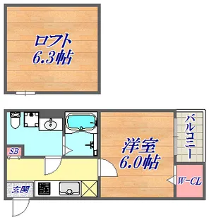ルネッタ新長田【2階】の間取り