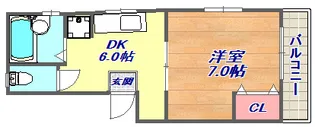エステート王子【202号室】の間取り