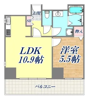 プレザン新神戸【11階】の間取り