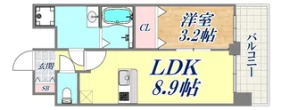 プレサンス神戸長田マリエント【9階】の間取り