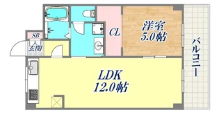 キャッスルハイツ平野【5階】の間取り