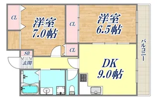 ビエント六甲3【302号室】の間取り