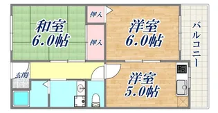 中道グリーンハイツ【2階】の間取り