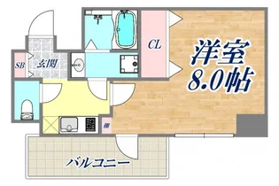 レジデンス三宮ライン【9階】の間取り