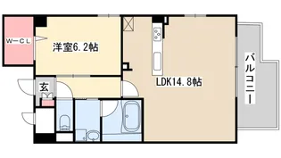 L・Isobe三宮【14階】の間取り