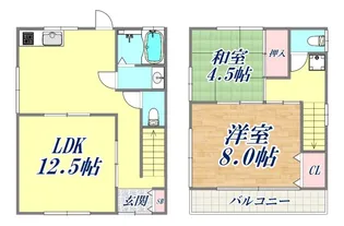 兵庫県神戸市灘区大石北町【一戸建】の間取り