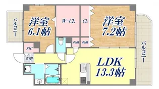 ブルーミンメドー本山【3階】の間取り