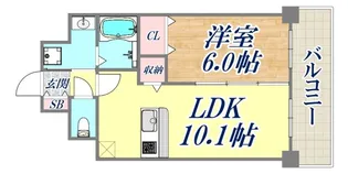 クラシェス深江【8階】の間取り