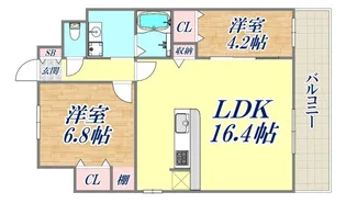 ラ フィエスタ新神戸【10階】の間取り