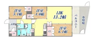 ミレーネ神戸住吉本町【1階】の間取り